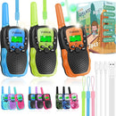 Vvinca Walkie Talkies for Kids Rechargeable 3 Pack, Toys for Boys Girls Age 3-13 Ourdoor Camping Birthday Gift, 3KM Long Range Walkie-Talkie 2 Way Radios 22 CH VOX with Li-ion Battery Flashlight by TinyTreasures Baby Boutique