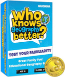 QUOKKA Who Knows Better? - Geography - Family Card Trivia Game | Fun Learning & Educational Questions for Families | Suitable for Boys & Girls by TinyTreasures Baby Boutique