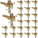 Ferraycle 24 Pieces 1/2 Inch Brass Impact Sprinkler Head with Nozzles Heavy Duty Adjustable 0-360 Degrees Impulse Sprinkler Head Lawn Watering for Yard Irrigation by GreenHaven Gardens