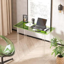 Acrylic Desk, Modern Study Table for HomeOffice-Extended Surface Multi-Purpose Console & EntrywayTable, Sturdy Lightweight Design (42.5-inch, Green) by CozyNest Decor