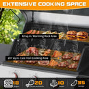 CIG GARDEN 3-Burner Propane Gas Grill,Outdoor Barbecue Grill with 2 Foldable Side Tables,Double-layer Stainless Steel Grill Lid with Cast Iron Grates,31500 BTU Output Perfect for Camping,BBQ Grill by GreenHaven Gardens