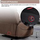 Power Lift Recliner Chair for Adults Elderly Lay Flat Velvet Recliners with Massage Heating, Extended Footrest, Wireless Charging Device, USB Ports, Cup Holder, Lumbar Pillow by CozyNest Decor