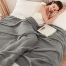 EMME Cotton Blanket Queen Size for Bed Soft Large Muslin Bed Blankets 90"*90" Lightweight Breathable Grey Blanket All Season Gauze Blanket, Grey by CozyNest Decor