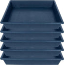 Square Plant Saucer 6 Inch 5 Pack6 8 12 14 16 18 20 Plant Trays for Pots, Flower Pot No Holes Plant Drip Trays,Heavy Duty Plastic Plant Saucers for Indoors Outdoors by GreenHaven Gardens
