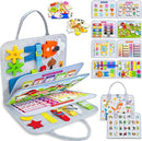 Exorany Busy Board Montessori Toys for Toddler Boy & Girl Birthday Gifts, Busy Book Learning Sensory Toys for Toddlers, Toddler Travel Toy Educational Activities Learn Fine Motor Skills by TinyTreasures Baby Boutique