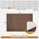 Mibao Front Door Mat, Dirt Trapper Welcome Mat for Outdoor Indoor, Non-Slip Waterproof Doormat, Durable Machine Washable Low Profile Entry Rug for Back Door Outside Patio Porch, 36" x 24", Brown by CozyNest Decor
