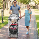 Clear Stroller Rain Cover, Universal Travel Weather Shield Breathable Baby Stroller Rain Cover for Windproof, Waterproof, Protect from Sun Dust Snow by TinyTreasures Baby Boutique