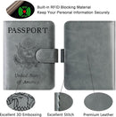 Passport Holder Cover Wallet Travel Essentials Leather Rfid Blocking Case Vacation Luggage Must Haves Travel Accessories for Men Women (120