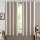 MIULEE Linen Textured Curtains for Bedroom Solid 100% Blackout Thermal Insulated Natural Grommet Room Darkening Curtains & Drapes Luxury Decor for Living Room Nursery 52 x 45 Inch (2 Panels) by TinyTreasures Baby Boutique
