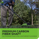 Greenworks 80V 16" Carbon Fiber Brushless Cordless String Trimmer - 2-Mile Fence Line & Driveway Edging Pro, 2.0Ah Battery/Charger Included, 23% Lighter vs Gas Trimmers by GreenHaven Gardens