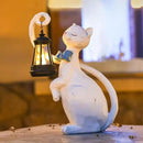 WHIMSYNOOK 10.7" White Cat Solar Garden Light Statue – Outdoor Garden & Yard Decor, LED Lantern, Gift for Cat Lovers by CozyNest Decor