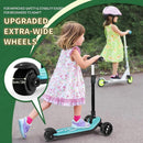 Besrey Kick Scooter for Kids Ages 3-10, 3-Wheel Folding Scooter with Adjustable Height, LED Light Wheels, Extra Wide Deck for Outdoor Activities by TinyTreasures Baby Boutique