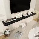 Fun Memories 72 Inch Floating Shelf, 12 Inch Deep Wall Shelf for Fireplace Mantel, Deep Storage Shelves for Home & Office, Wall Shelves with Invisible Bracket, Black, Set of 1 by CozyNest Decor