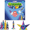 CreateOn Crayola Cosmic Magnetic Tiles, Building Set for Kids, Magnetic Building Toys for Kids, STEM Learning Toys for Boys and Girls Ages 3 and Up, 40-Piece Set (Cosmic) by TinyTreasures Baby Boutique