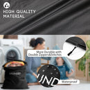 Travel Laundry Bag (2 Pcs - Large + Small) - Foldable Waterproof Washable Wet Dry Bag for Gym, Swimming, Yoga, and Workout Perfect for Dirty Clothes, Bathing Suits, Travel Accessories Black by TinyTreasures Baby Boutique