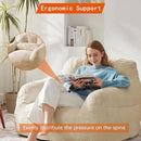 Bean Bag Chair for Adults with Pillow,Oversized Bean Bag Couch for Adults Chairs,Giant Lazy Couch Sofa Chairs with Filler,Large Reading Chair for Living Room Bedroom,Apricot by CozyNest Decor