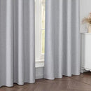 Blackout Curtains 84 Inch Length 2 Panels Set, 100% Black Out Textured Thermal Curtains, Grommet Light Blocking Drapes for Living Room Bedroom Luxury Decor(52W × 84L inch, Greyish White) by CozyNest Decor