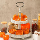 Dandat Fall Ramekins 6 oz Oven Safe Pumpkin Ceramic Ramekins Small Creme Brulee Dishes Dipping Pumpkin Baking Dish Shaped Bowl Plates for Serving Dip, Sauce, Condiments and Snack(8 Pcs) by CozyNest Decor