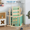 BlueWood 10-in-1 Pikler Triangle Set, Toddler Climbing Toys Indoor, Montessori Climber, Baby Jungle Gyms with Arch, Extra Rope Ladder & Footprint Balance Beam - Emerald Forest by TinyTreasures Baby Boutique