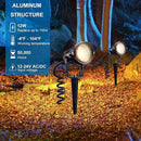 SUNVIE 12W Low Voltage Landscape Lighting Waterproof LED Landscape Lights 3000K Garden Pathway Lights 12V Outdoor Spotlights with Spike Stand, 2 Pack with Connectors by GreenHaven Gardens
