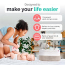Rope Diaper Caddy - Storage for Baby and Toddler Items - Portable Cotton Organizer Easily Holds Diapers, Wipes, Clothing - Useful for Nursery, Bedroom (Beige, Extra Large) by TinyTreasures Baby Boutique