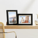 Vittanly 5x7 Picture Frames Set of 9, Shatter Resistant Plexiglass, Display 4x6 Pictures with Mat or 5x7 without Mat, Photo Frames for Wall or Tabletop, Engineered Wood, Black by CozyNest Decor