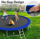Upgraded 16FT 15FT 14FT 12FT 10FT 8FT Trampoline Outdoor with Basketball Hoop and Net, Capacity for 4-6 Kids and Adults by TinyTreasures Baby Boutique