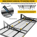 1.64x4ft Adjustable Rail Wall Garage Storage Shelf, for Tool Room, Storage Room, Store Supermarket Wall Storage Shelving Rack (1 Pack-Black) by GreenHaven Gardens