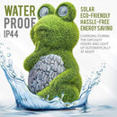 Large Frog with Light Up Eyes for Outdoors - Solar Powered Garden Frog Statue, Whimsical Outdoor Decor - Frog Solar Outdoor