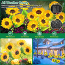 Outdoor Solar Garden Lights, 2024 Upgraded Waterproof Outdoor Solar Lights with 9 Bigger & Brighter Sunflowers, Garden Lights Solar Powered Outdoor Lights for Outside Patio Yard Decorations by GreenHaven Gardens