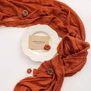 6pcs Fall Terracotta Table Runner Rust Gauze Rustic Cheesecloth 120 Inch 10 FT for Wedding Baby Shower Bridal Shower Birthday Engagement Garden Party Sheer Boho Thanksgiving Decorations by CozyNest Decor