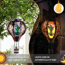 Hot Air Balloon Solar Lantern Outdoor - Flame Hanging Solar Light Waterproof Lanterns for Patio Garden Yard Farmhouse Decor, Great Gift(Hummingbird 2) by GreenHaven Gardens
