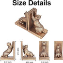 Book Ends for Shelves to Hold Books Heavy Duty,Decorative Bookend for Bookshelf Décor,Cute Animal Cat Book Stopper Cat Statues for Home, Office Desk Decoration,1pair by CozyNest Decor