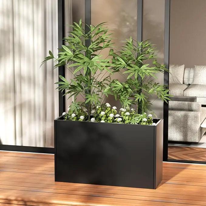 Adjustable Metal Planter Box 38” x 12” x 30”, Steel Garden Box with Smart Drainage, Heavy-Duty Plant Container Powder-Coated Steel - Perfect for Garden, Patio & Balcony Decor, photo 8 of 9