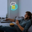 Man Cave Neon Sign, Beer Neon Signs for Wall Decor, Dimmable Acrylic Neon Lights for Man Cave Gamer Room Bedroom Bar Pub Party Decorations by CozyNest Decor