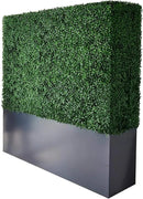 AGPL Upgraded Artificial Boxwood Hedge Wall with Gray Color Planter Room Divider and Privacy Wall Backdrops (48" H 48" W 12" D) by CozyNest Decor