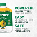 Spruce Weed Killer Refill - Versatile Weed & Grass Killer₂ for Flower Beds, Driveways & Mulch Beds - No Pour, No Mix, No Mess Refill - Kills Dandelions, Crabgrass & More (64 Oz) by GreenHaven Gardens
