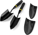2-in-1 Trowel and Transplanter Gardening Tool Set, Outdoor Hand Tools, with Non-Slip Handle and Protective Blade Covers, Ideal Gardening Gifts for All (Black) by GreenHaven Gardens