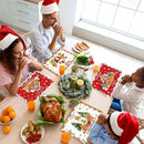 Christmas Placemats Set of 6 Christmas Retro Gingerbread Plastic Table Mats Xmas Bakery Gingerbread House Place Mats Winter Holiday Table Decoration for Indoor Outdoor Party Kitchen Dining by CozyNest Decor
