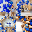 RUBFAC 129pcs Royal Blue Balloons Different Sizes 18 12 10 5 Inch, Blue Balloon Arch Kit Garland for Birthday Party Graduation Baby Shower Baseball Nautical Party Decoration by TinyTreasures Baby Boutique