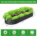 2 Pcs 4.5x2x1ft Oval Raised Garden Bed, Galvanized Raised Beds,Open-Ended Base Metal Raised Planter Beds,Garden Bed Outdoor,Planter Raised Boxes for Vegetables, Flowers,Tool-Free Asse,Gray by CozyNest Decor