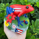 Puerto Rico Souvenirs, Puerto Rican Coqui with Sound, National Symbol of Puerto Rico Decorations Gifts, Novelty Puerto Rican Theme Sculpture Coqui Signs Frog Figurine, Battery Not Included by GreenHaven Gardens
