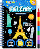 FUNNYB&G Foil Art Craft Activity for Kids - Gift for Girls Boys Crafts for Kids Fun Art Supplies DIY Creative Travel Toys, Birthday Gift Party Favor Toys for Girls 4 5 6 7 8 9 Years Old(Buildings) by TinyTreasures Baby Boutique