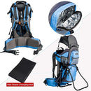ClevrPlus Canyonero Camping Baby Backpack Hiking Kid Toddler Child Carrier with Stand and Sun Shade Visor, Blue by TinyTreasures Baby Boutique