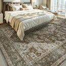 AMOAMI-3X5 Area Rug-Soft Washable Vintage Throw Accent Rugs for Living Room, Entryway, Bedroom, Kitchen, Bathroom, Laundry Room, Kitchen, Bathroom, Bedside, No Slip Brown/Coffee by CozyNest Decor