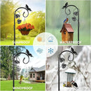 Shepherds Hooks for Outdoor Hummingbird Bird Feeder Pole Hanger 67 Inches with 5 Prongs Base Stainless Metal Adjustable Garden Hanging Holder Weddings Garden Decor Butterfly 2-Pack Black by GreenHaven Gardens