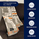 Beacon Blankets Southwestern Agawam Design Throw - 90" x 90" Blanket Only - Premium Plush Blanket Can be Used for Queen or King Size Bed by CozyNest Decor
