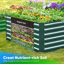 Quictent Galvanized Raised Garden Bed Metal Planter Box Bottomless for Backyard Outdoor, Include 1 pc Tomato Cage, Dark Green, 6x3x2 Ft by GreenHaven Gardens
