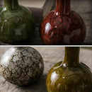 JOJUNO Glazed Rustic Bud Vase Set of 4 - Small Ceramic Mini Pottery Vases in White, Yellow, Green, Red - Ideal for Fresh & Dried Flowers - Modern Farmhouse Décor for Living Room, Shelves, Dining Table by GreenHaven Gardens