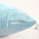 CaliTime Throw Pillow Covers Decorative 20 X 20 Inches Pack of 2 Cozy Chenille Cushion Cases for Couch Sofa Bed Living Room Home Light Blue Grey by CozyNest Decor